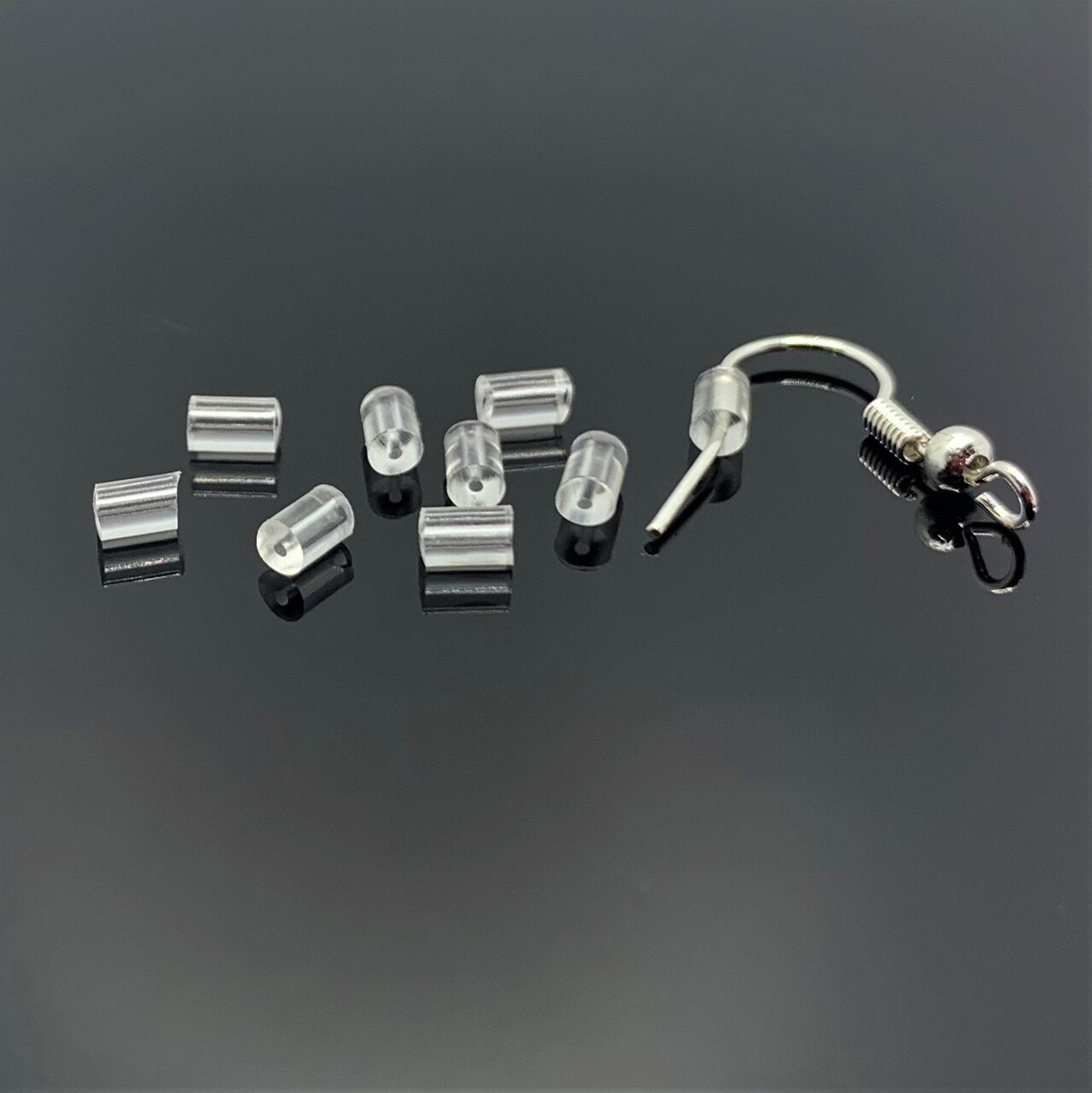 100, 500 or 1,000 Pieces: Clear Silicone Earring Stopper Backs